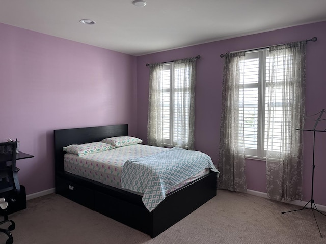 view of carpeted bedroom