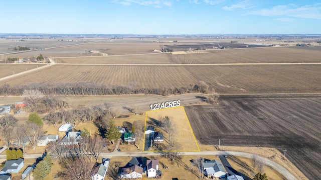 drone / aerial view featuring a rural view