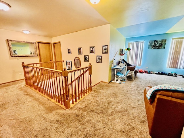 interior space featuring carpet flooring