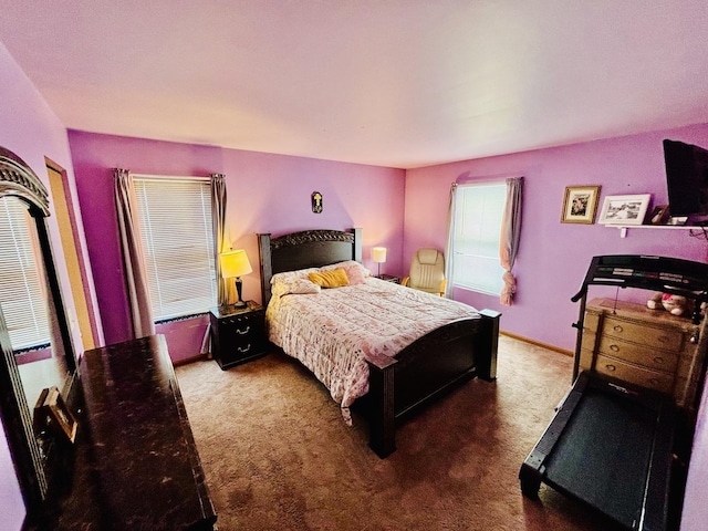 view of carpeted bedroom