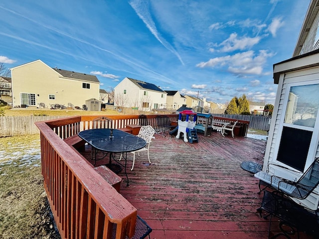 view of wooden deck