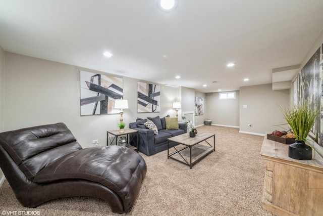 view of carpeted living room