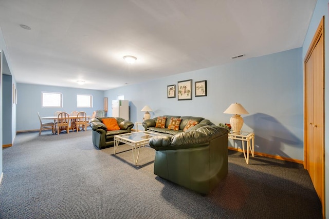 view of carpeted living room