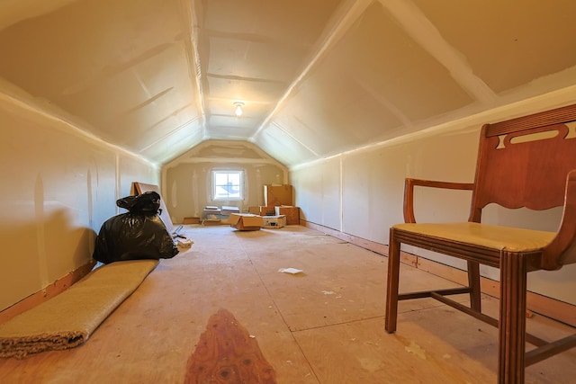 bonus room with lofted ceiling