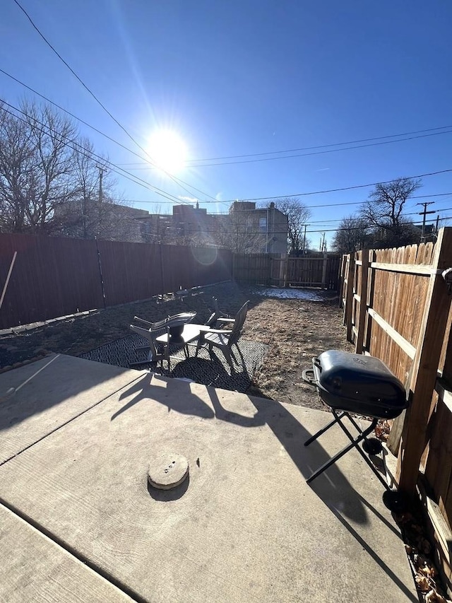 view of patio featuring area for grilling