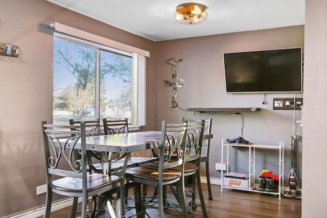 dining room featuring dark hardwood / wood-style floors