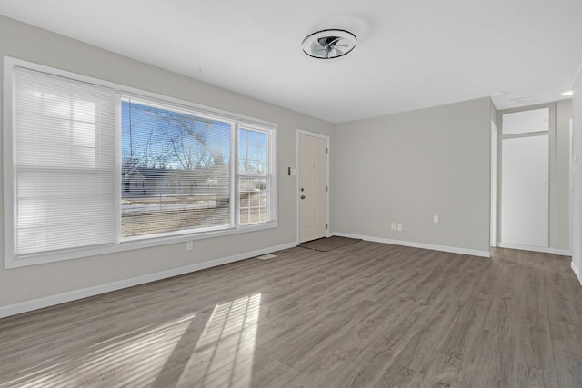 interior space with light hardwood / wood-style floors