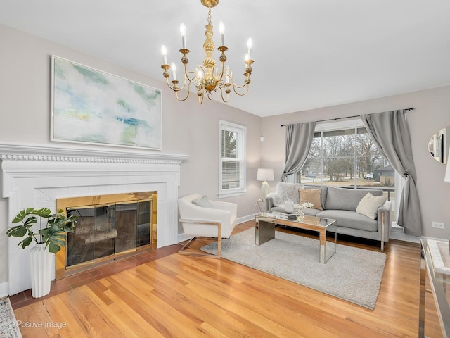 living room featuring hardwood / wood-style flooring