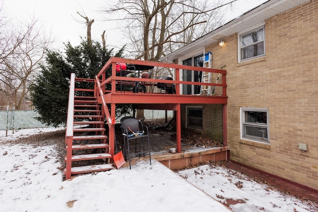 exterior space with a wooden deck