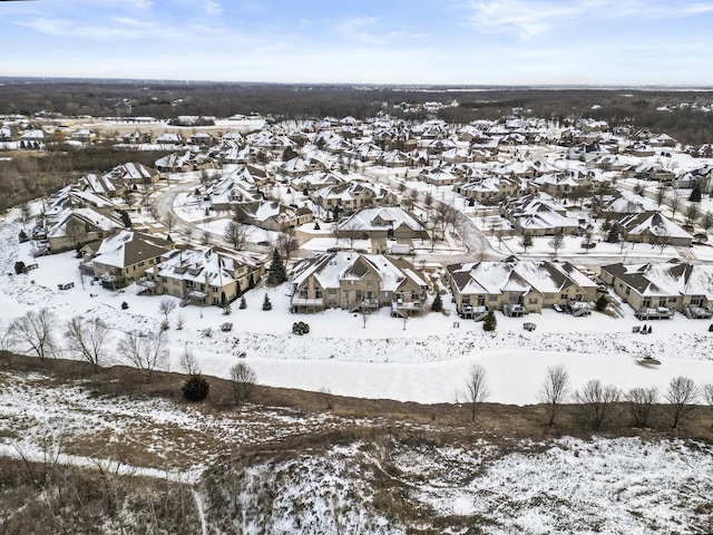 view of snowy aerial view