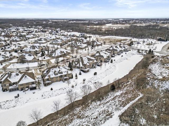 view of snowy aerial view