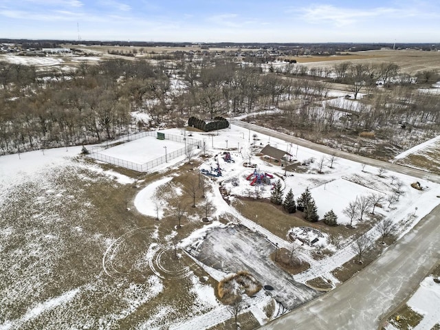 view of snowy aerial view