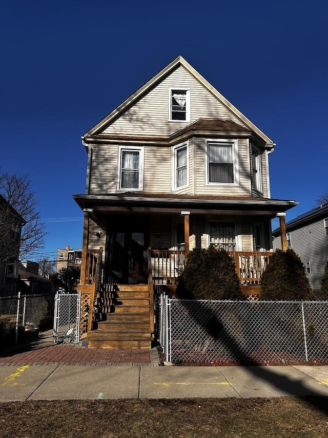 view of front facade with covered porch