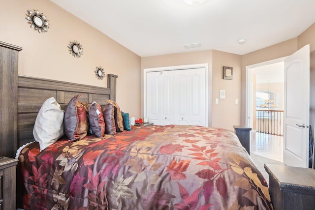 bedroom featuring a closet