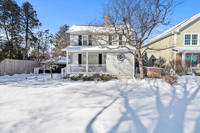 front of property with a porch