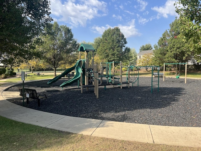 view of jungle gym