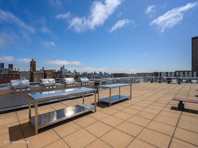 view of patio featuring area for grilling