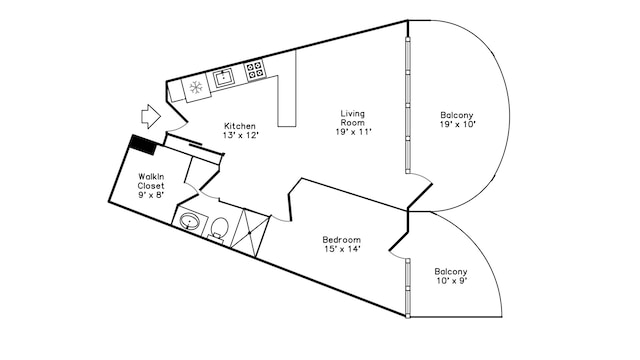300 N State St Unit 2830, Chicago, IL 60654 - floor plan / room layout