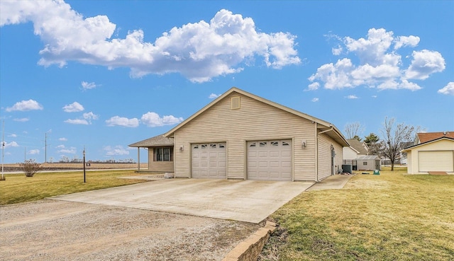 exterior space with concrete driveway