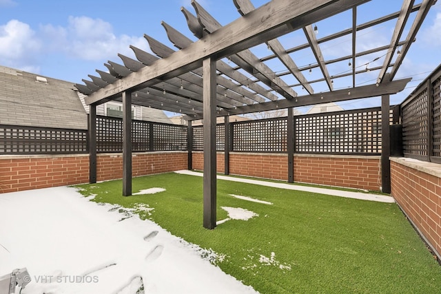 view of patio with a pergola