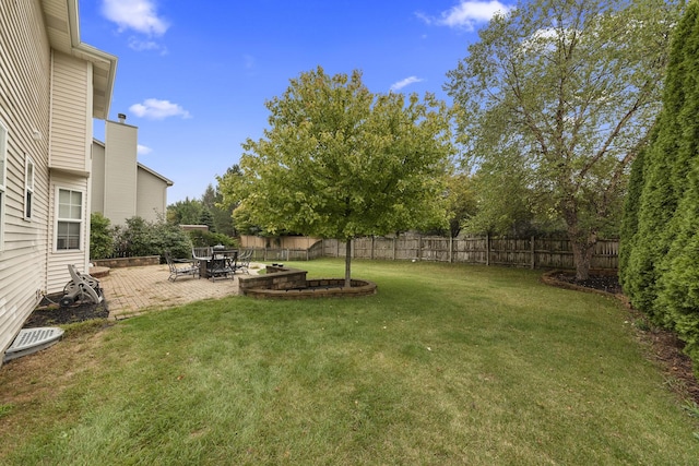 view of yard featuring a patio area