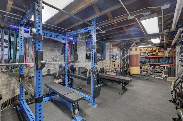 view of workout area