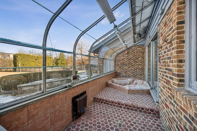 view of sunroom