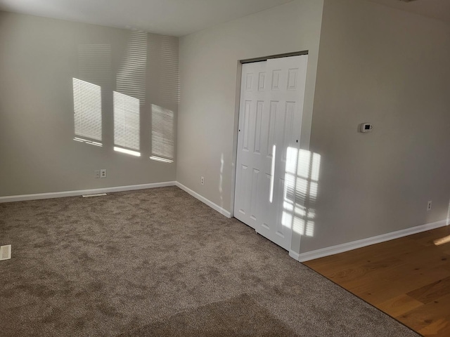 view of carpeted spare room