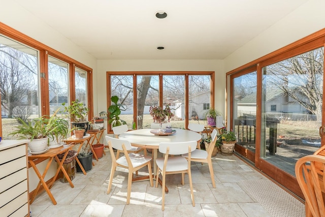 view of sunroom