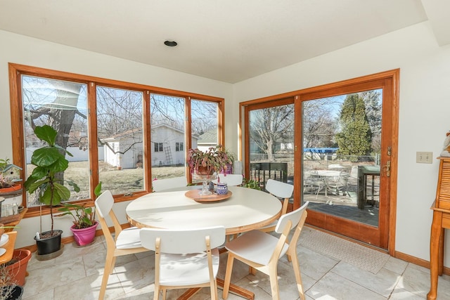 view of sunroom / solarium