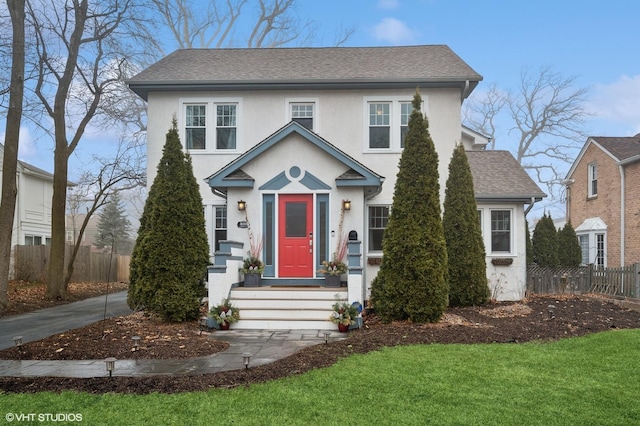 view of property with a front yard