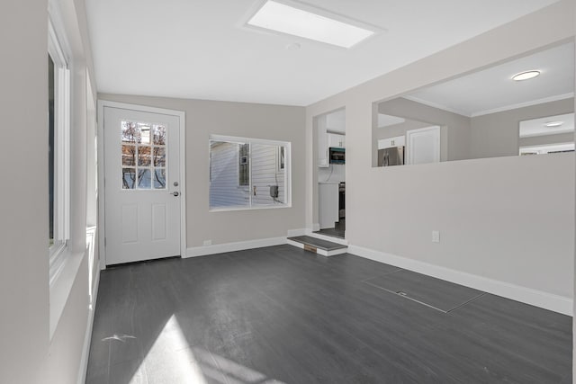 entrance foyer with dark wood-type flooring