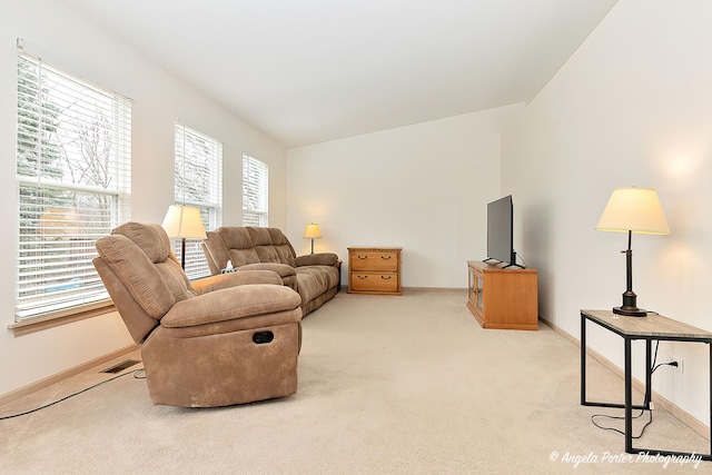 view of carpeted living room