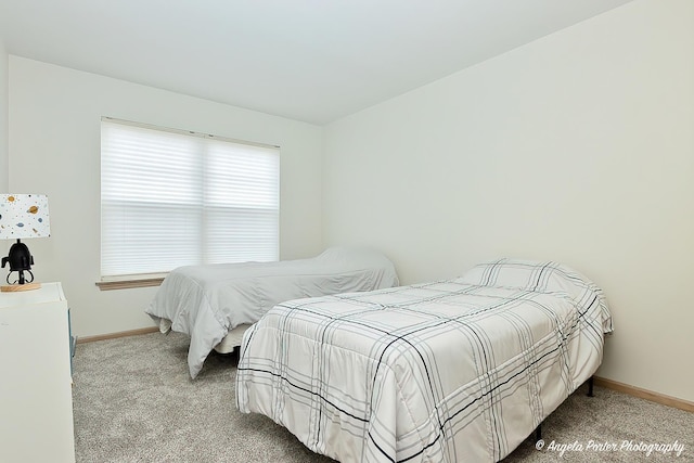 bedroom with carpet