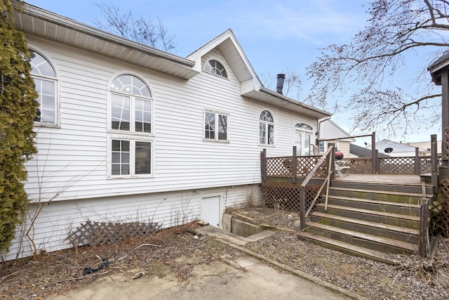 exterior space with a wooden deck