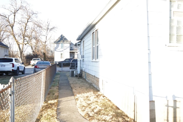 view of home's exterior with central air condition unit