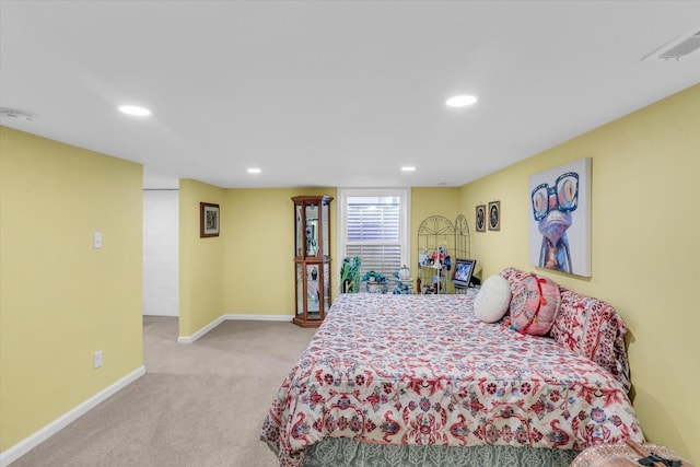 view of carpeted bedroom