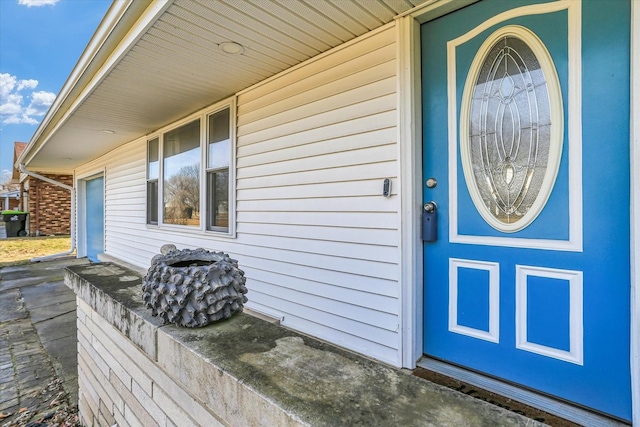 view of doorway to property