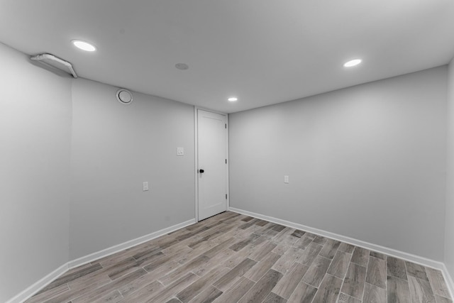 empty room featuring light hardwood / wood-style floors