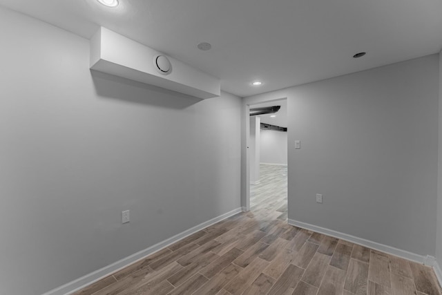 empty room featuring light wood-type flooring