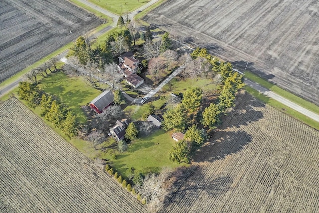 aerial view with a rural view