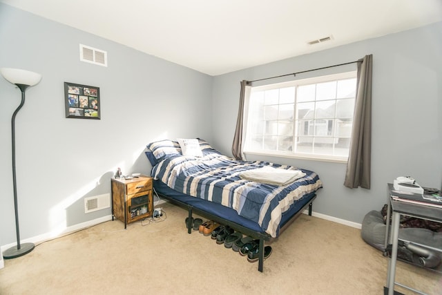 view of carpeted bedroom