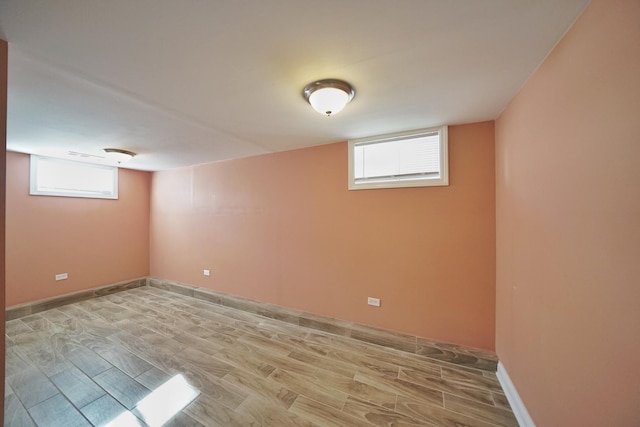 basement with a wealth of natural light