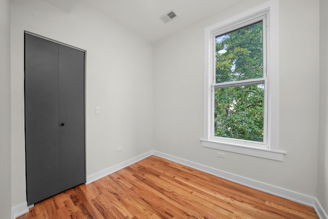 empty room featuring wood-type flooring