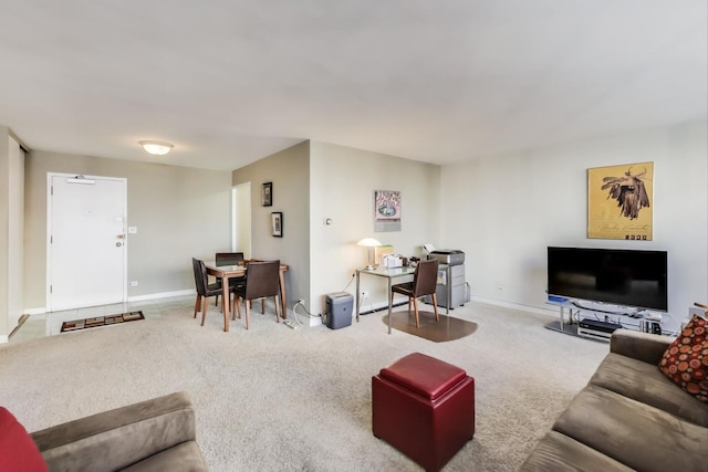 view of carpeted living room