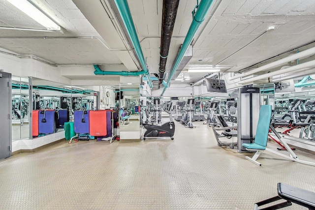 view of workout area