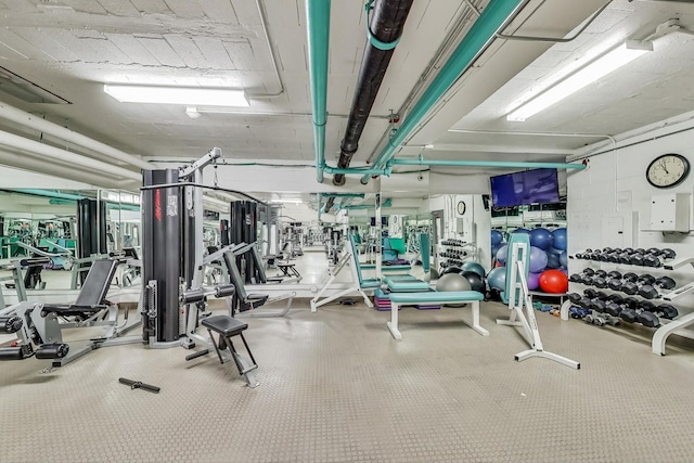 view of exercise room