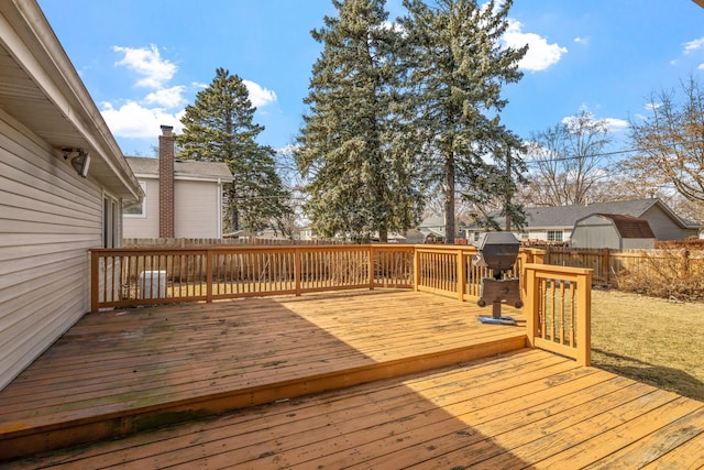 deck with fence