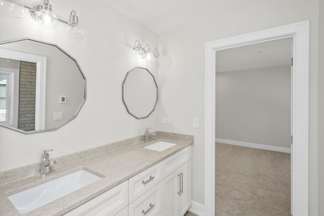 bathroom with vanity