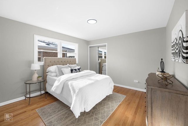 bedroom featuring hardwood / wood-style floors